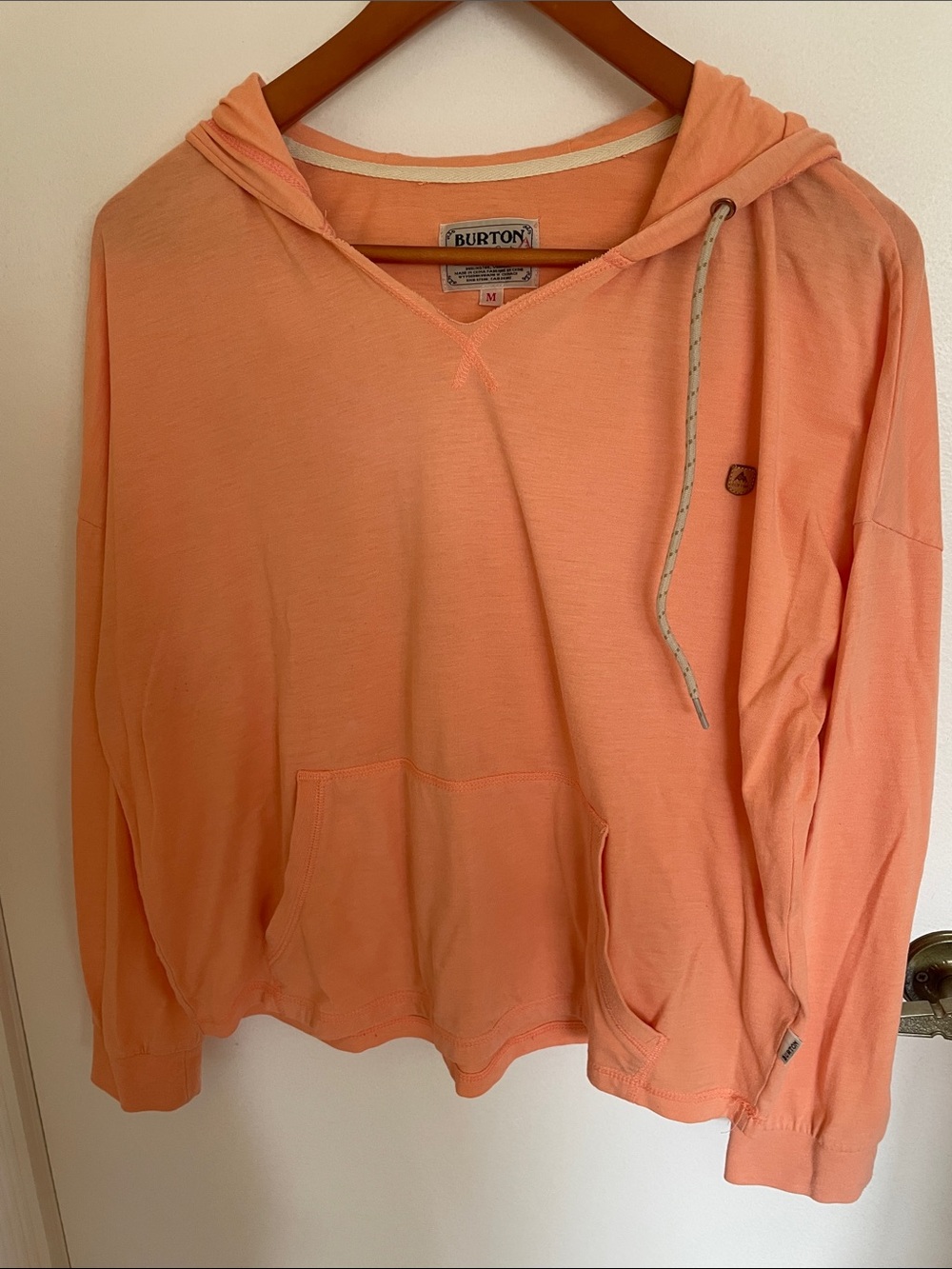 Burton Peachy Colored Drawstring Pullover Hoodie